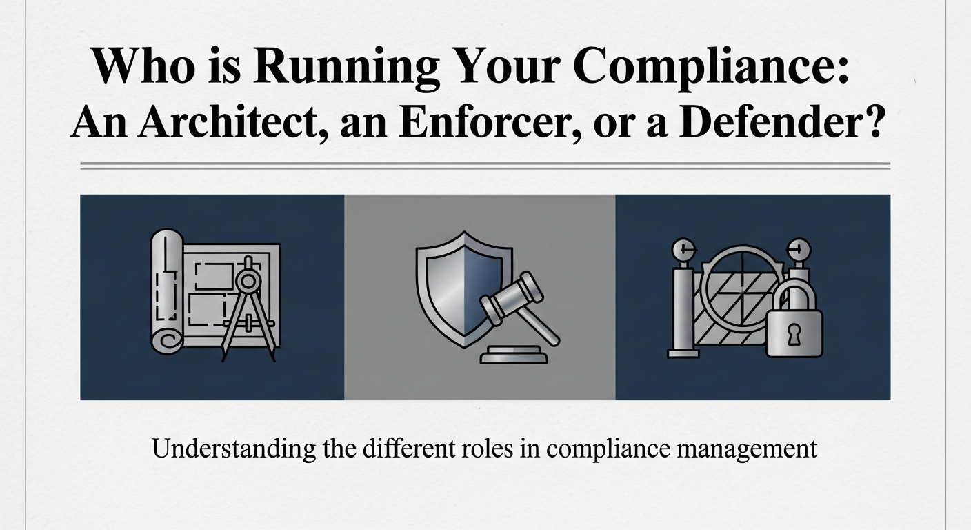 Who is Running Your Compliance: An Architect, an Enforcer, or a Defender?