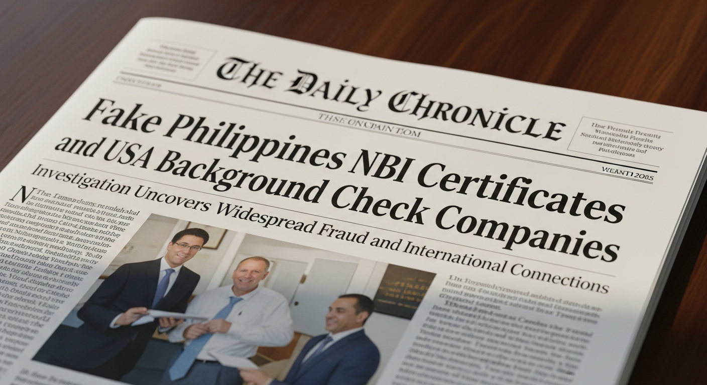 Fake Philippines NBI Certificates and USA Background Check Companies