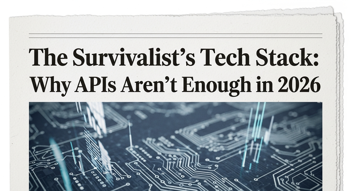 The Survivalist’s Tech Stack: Why APIs Aren't Enough in 2026