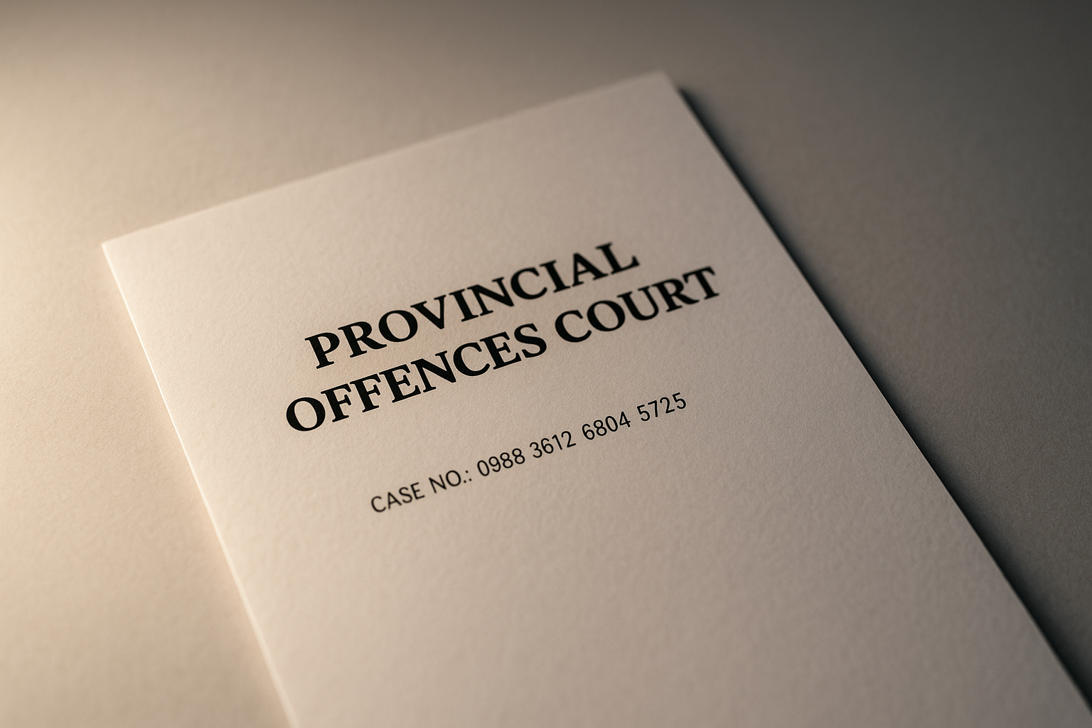 In Ontario Why Would a  Speeding Offense Case Show Up As a  Provincial Court Case #