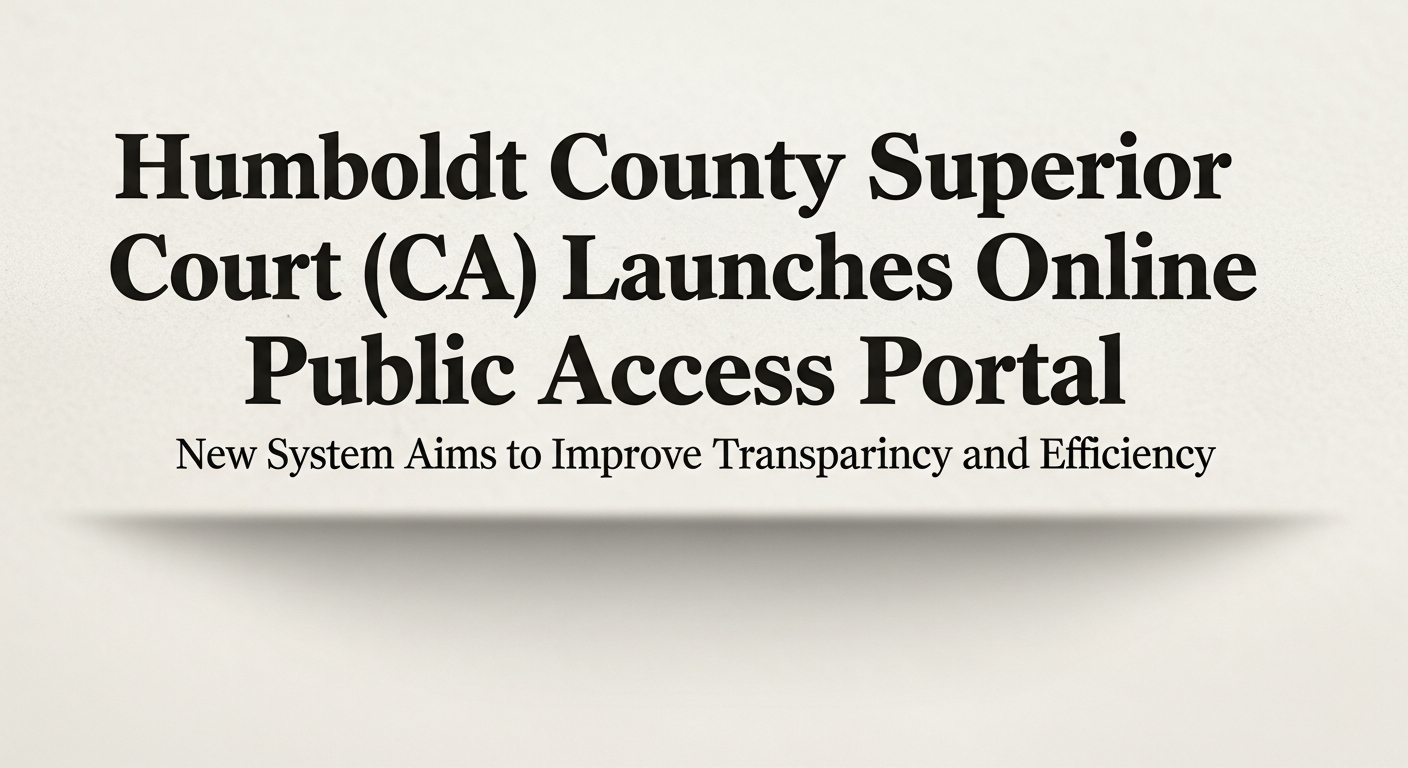 Humboldt County Superior Court (CA) Launches Online Public Access Portal