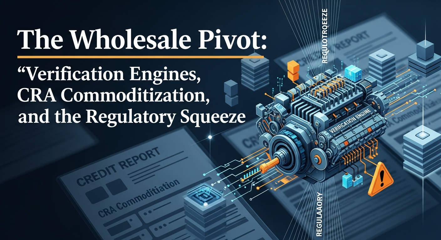 The Wholesale Pivot: "Verification Engines," CRA Commoditization, and the Regulatory Squeeze
